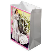 Sac Cadeau Moyen Imprimé de robe de mariée 1938 (Dos Angle)