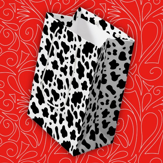 Sac Cadeau Moyen Imprimer Vache de ferme de campagne