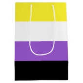 Sac Cadeau Moyen Indicateur de fierté non binaire (Dos)
