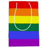 Sac Cadeau Moyen Indicateur de la fierté arc-en-ciel (Devant)
