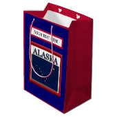Sac Cadeau Moyen Indicateur de l'état de l'Alaska (Dos Angle)