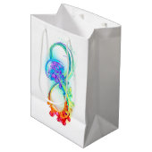 Sac Cadeau Moyen Infinity avec méduse arc-en-ciel (Devant Angle)