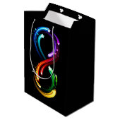 Sac Cadeau Moyen Infinity symbol of rainbow comets (Dos Angle)