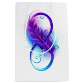 Sac Cadeau Moyen Infinity with purple feather (Devant)