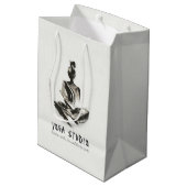 Sac Cadeau Moyen Instructeur de Yoga Lotus Méditation Pose Brosse (Dos Angle)