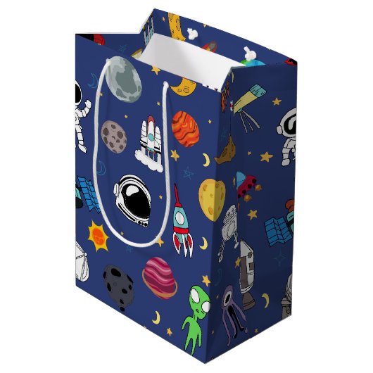 Sac Cadeau Moyen Invasion complète de l'espace couleur (Dos Angle)