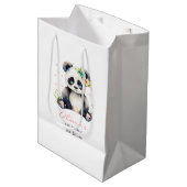 Sac Cadeau Moyen Invitation d'anniversaire Panda, Anniversaire de f (Devant Angle)