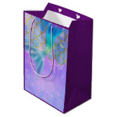 Sac Cadeau Moyen Iridescente Pearl Shimmer Mermaid fête d'anniversa (Dos Angle)