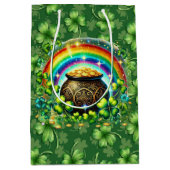 Sac Cadeau Moyen Irish Green Four Leaf Clover (Devant)