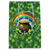 Sac Cadeau Moyen Irish Green Four Leaf Clover (Dos)