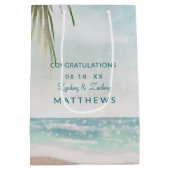 Sac Cadeau Moyen Island Breeze Peint Mariage de scène de plage (Dos)