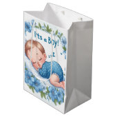 Sac Cadeau Moyen It’s a Boy Baby Shower (Devant Angle)