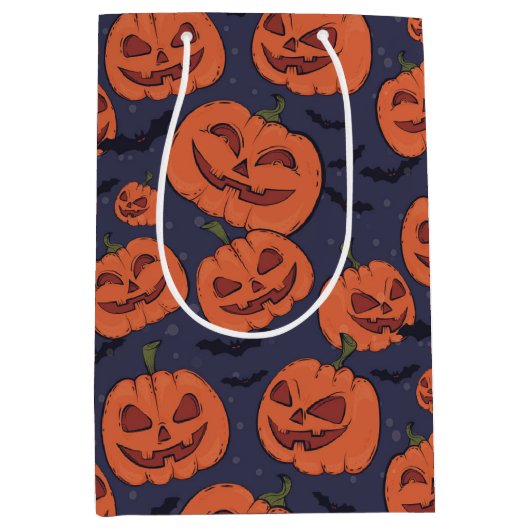 Sac Cadeau Moyen Jack-O-Lantern (Devant)