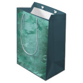 Sac Cadeau Moyen Jade fondu | Marbre de luxe vert émeraude (Dos Angle)