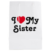 Sac Cadeau Moyen J'aime ma soeur (Dos)
