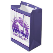 Sac Cadeau Moyen J'aime vraiment les chevaux en violet (Devant Angle)