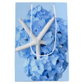 Sac Cadeau Moyen Jardin de bord de mer Bleu Floral Félicitations (Dos)