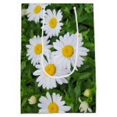 Sac Cadeau Moyen Jardin de marguerite d'été blanc (Dos)