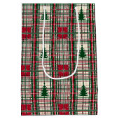 Sac Cadeau Moyen Jardin de Noël rouge et vert (Dos)