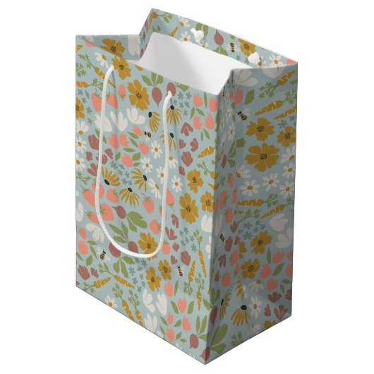 Sac Cadeau Moyen Jardin de printemps (Devant Angle)