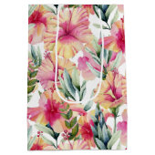 Sac Cadeau Moyen Jardin d'été Hibiscus (Dos)