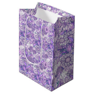 Sac Cadeau Moyen Jardin Fleur sauvage violet australien