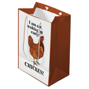 Sac Cadeau Moyen Je ne suis pas un amateur de poulet Je ne me lève