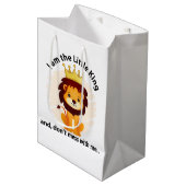 Sac Cadeau Moyen Je suis le petit roi (Devant Angle)