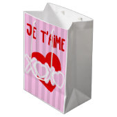 Sac Cadeau Moyen Je t’aime. (Devant Angle)