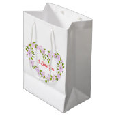 Sac Cadeau Moyen Je t'aime Fleurs mignonnes (Devant Angle)