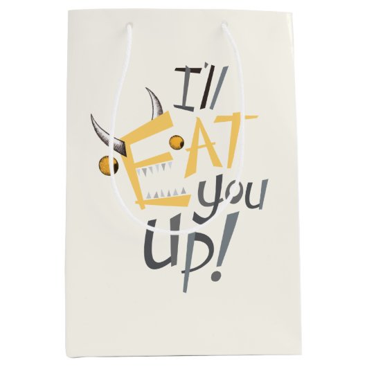 Sac Cadeau Moyen Je vous mangerai du graphisme (Devant)