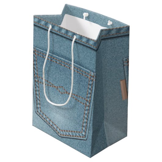 Sac Cadeau Moyen Jeans bleus de Pocket Denim (Dos Angle)