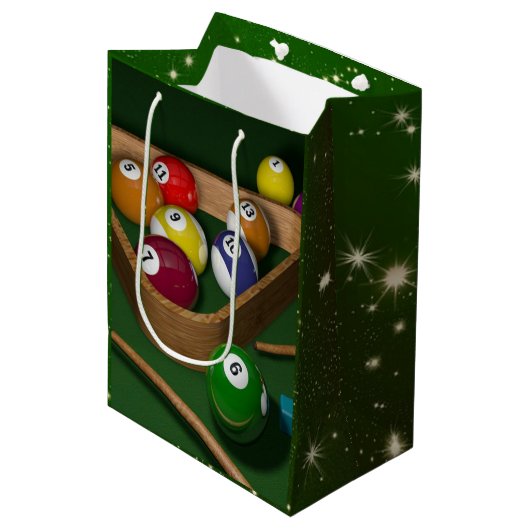 Sac Cadeau Moyen Jeu de billard (Devant Angle)