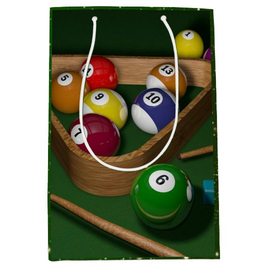 Sac Cadeau Moyen Jeu de billard (Devant)