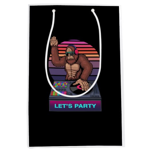 Sac Cadeau Moyen jeu de cool bigfoot dj (Devant)