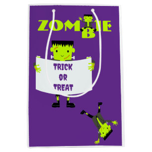 Sac Cadeau Moyen Jeu de zombies fantaisie Halloween Trick ou traite