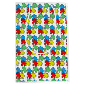 Sac Cadeau Moyen Jigsaw Puzzle Pieces Design (Devant)