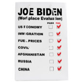 Sac Cadeau Moyen Joe Biden Évaluation d'emploi (Devant)