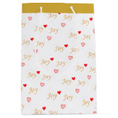Sac Cadeau Moyen Joie Coeurs (Devant)