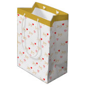 Sac Cadeau Moyen Joie Coeurs (Dos Angle)