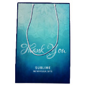 Sac Cadeau Moyen Joli Blue Mandala Abstrait Business (Dos)