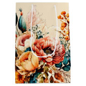 Sac Cadeau Moyen Joli bouquet de chute de boho (Dos)