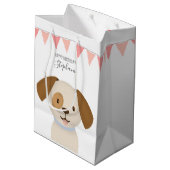 Sac Cadeau Moyen Joli chiot (Dos Angle)