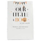 Sac Cadeau Moyen Joli Citrouille Halloween Little Boo Anniversaire (Devant)
