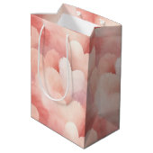 Sac Cadeau Moyen Joli Coeur rose (Dos Angle)
