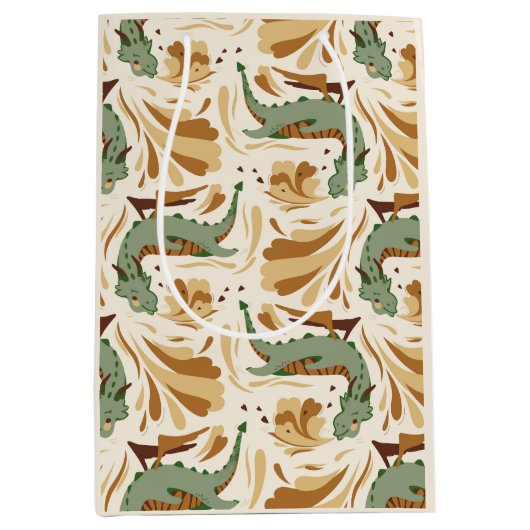 Sac Cadeau Moyen Joli dragon. (Devant)