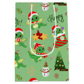 Sac Cadeau Moyen Joli Dragon de Noël (Dos)