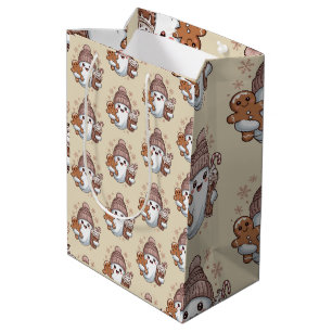 Sac Cadeau Moyen Joli fantôme de Noël vacances chères Spooky Noël X