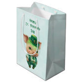 Sac Cadeau Moyen Joli Green St. Patrick's Day Pig (Dos Angle)