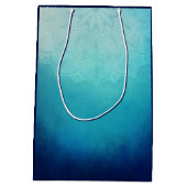 Sac Cadeau Moyen Joli Mandala bleu Abstrait (Dos)